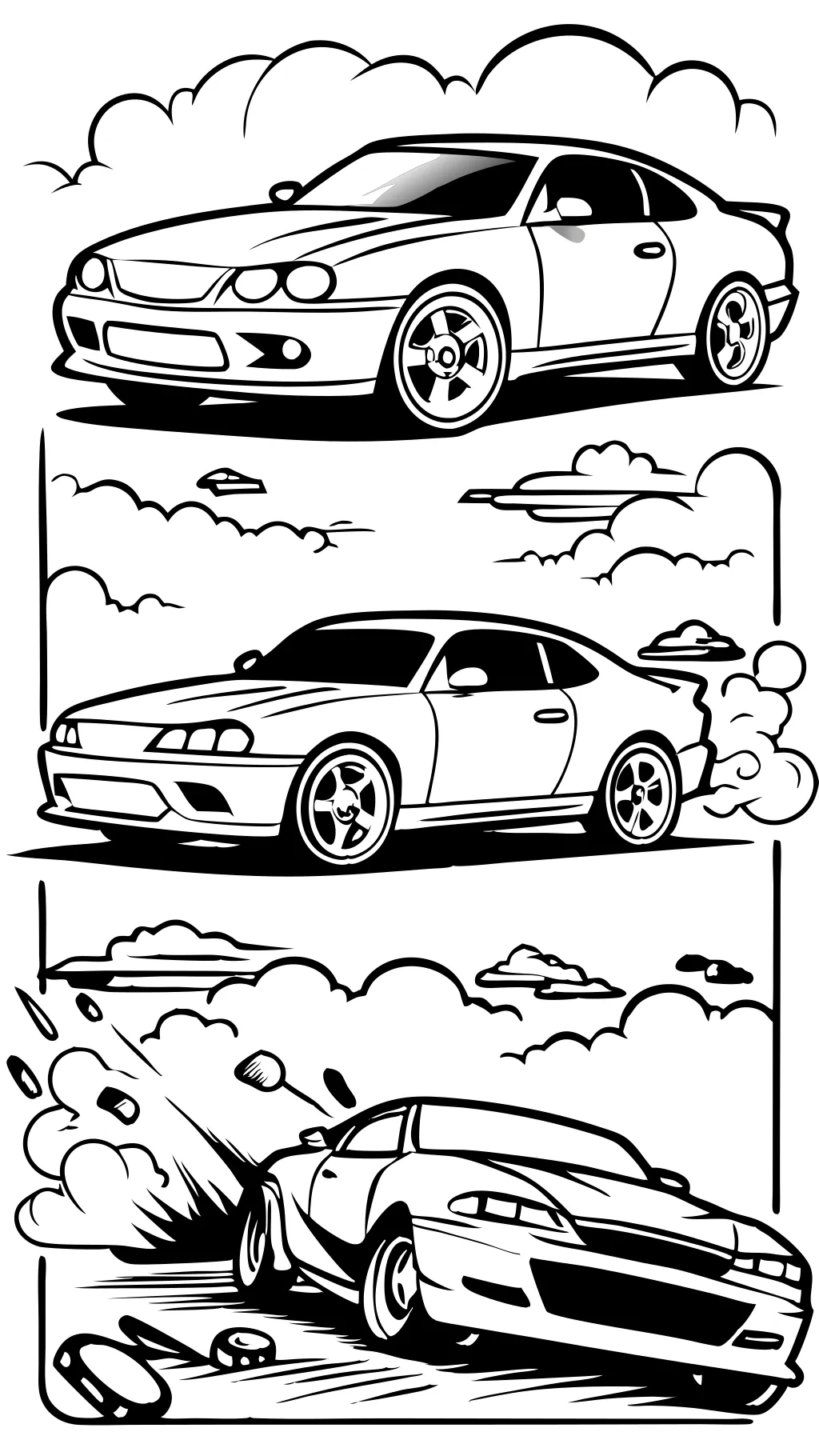 coloriages de voiture dérive